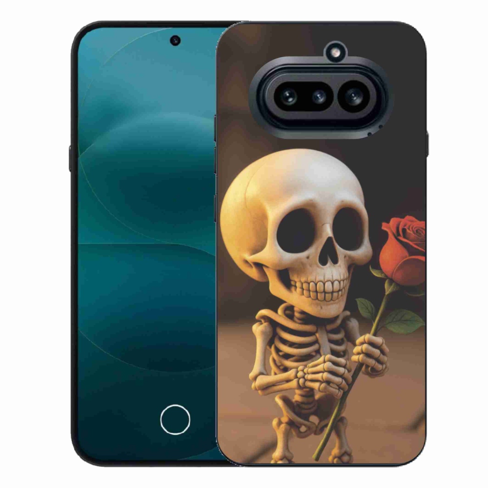 Zselés borítás mmCase a Nothing Phone (4a) - csontváz rózsaszínnel