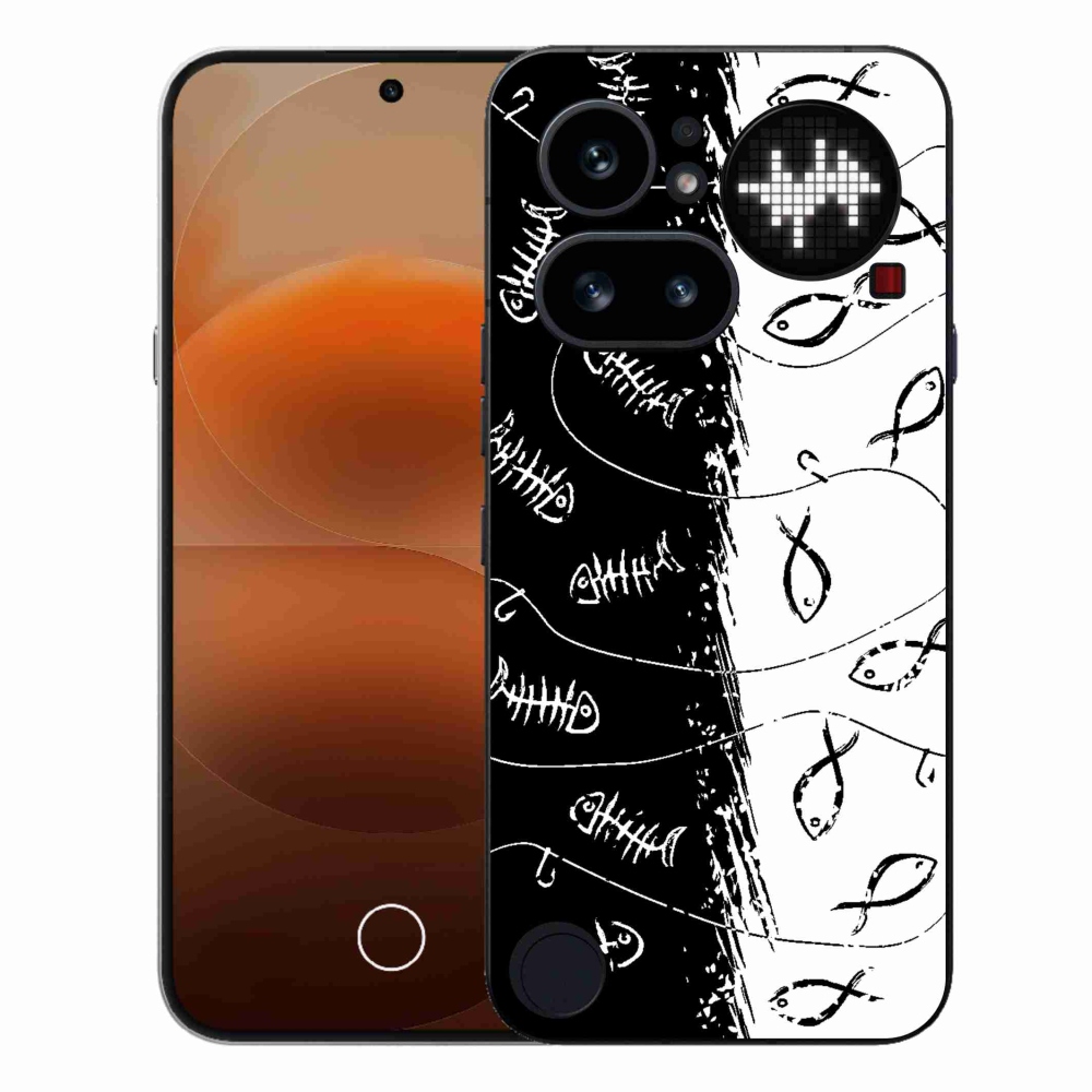 Zselés borító mmCase a Nothing Phone-hoz (4a) - csontvázak és halak