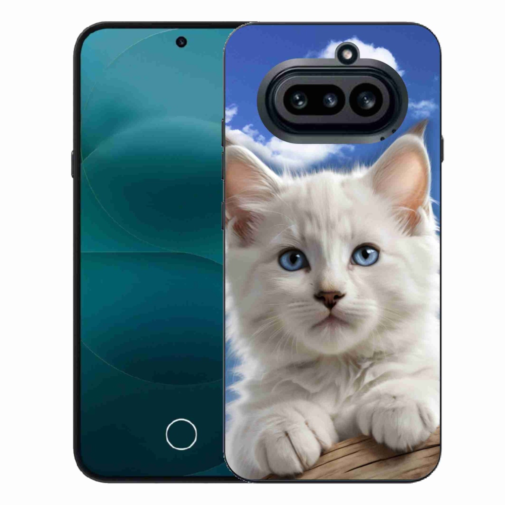 Zselés borító mmCase a Nothing Phone (4a) telefonhoz - cica és felhők