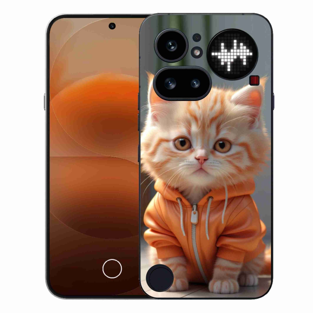 Zselés borítás mmCase a Nothing Phone-hoz (4a) - cica pulóverben