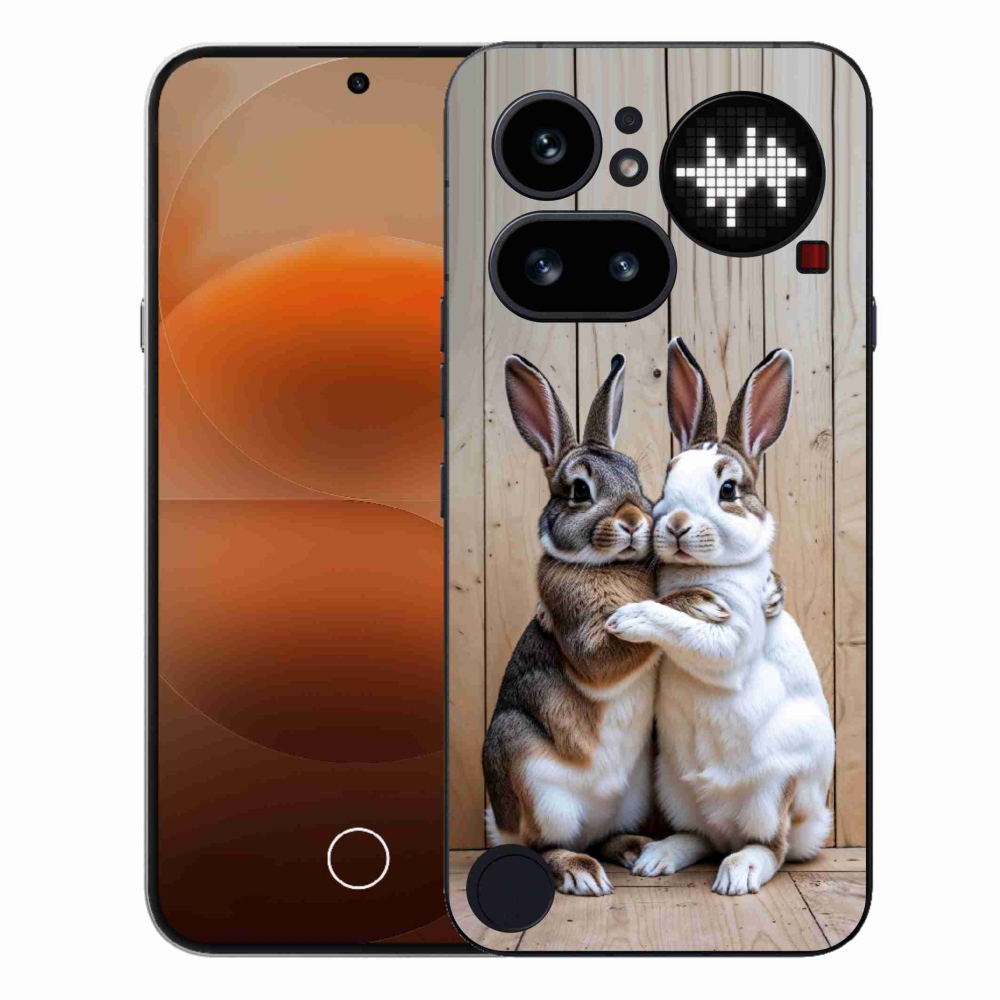 Zselés borítás mmCase a Nothing Phone-hoz (4a) - nyúl pár