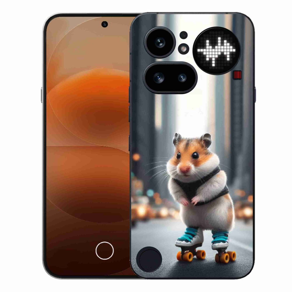 Zselés borítás mmCase for Nothing Phone (4a) - hörcsög korcsolyán