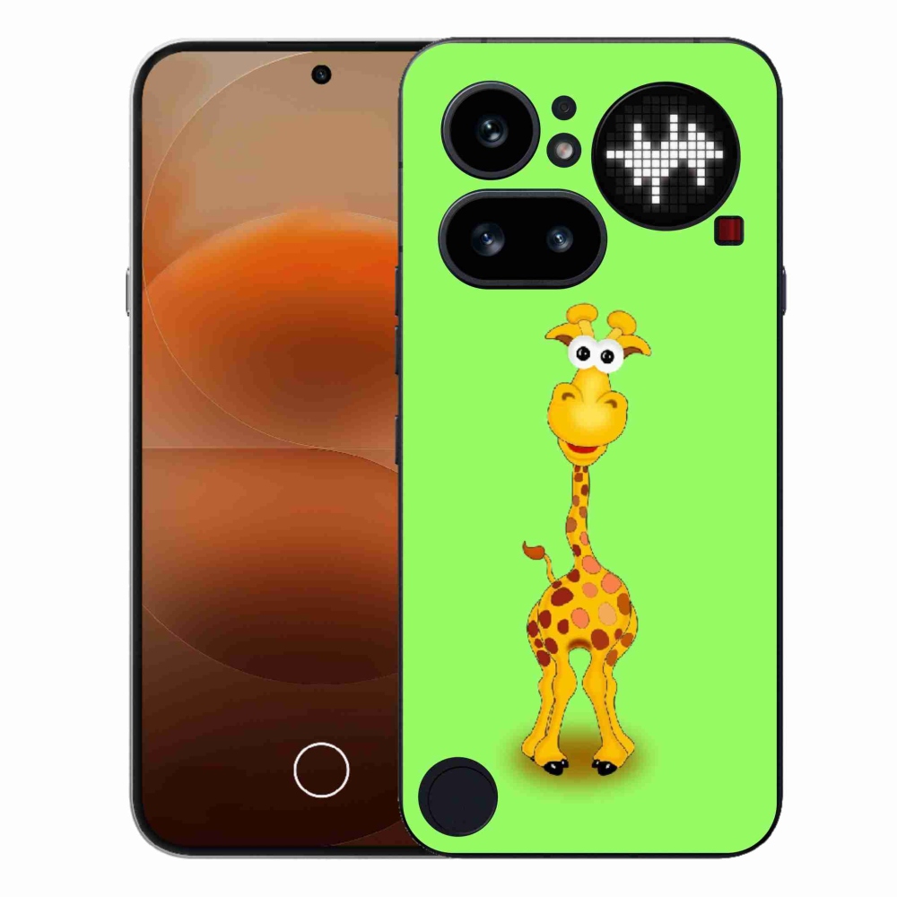 Zselés borító mmCase a Nothing Phone (4a) telefonhoz - rajzfilm zsiráf