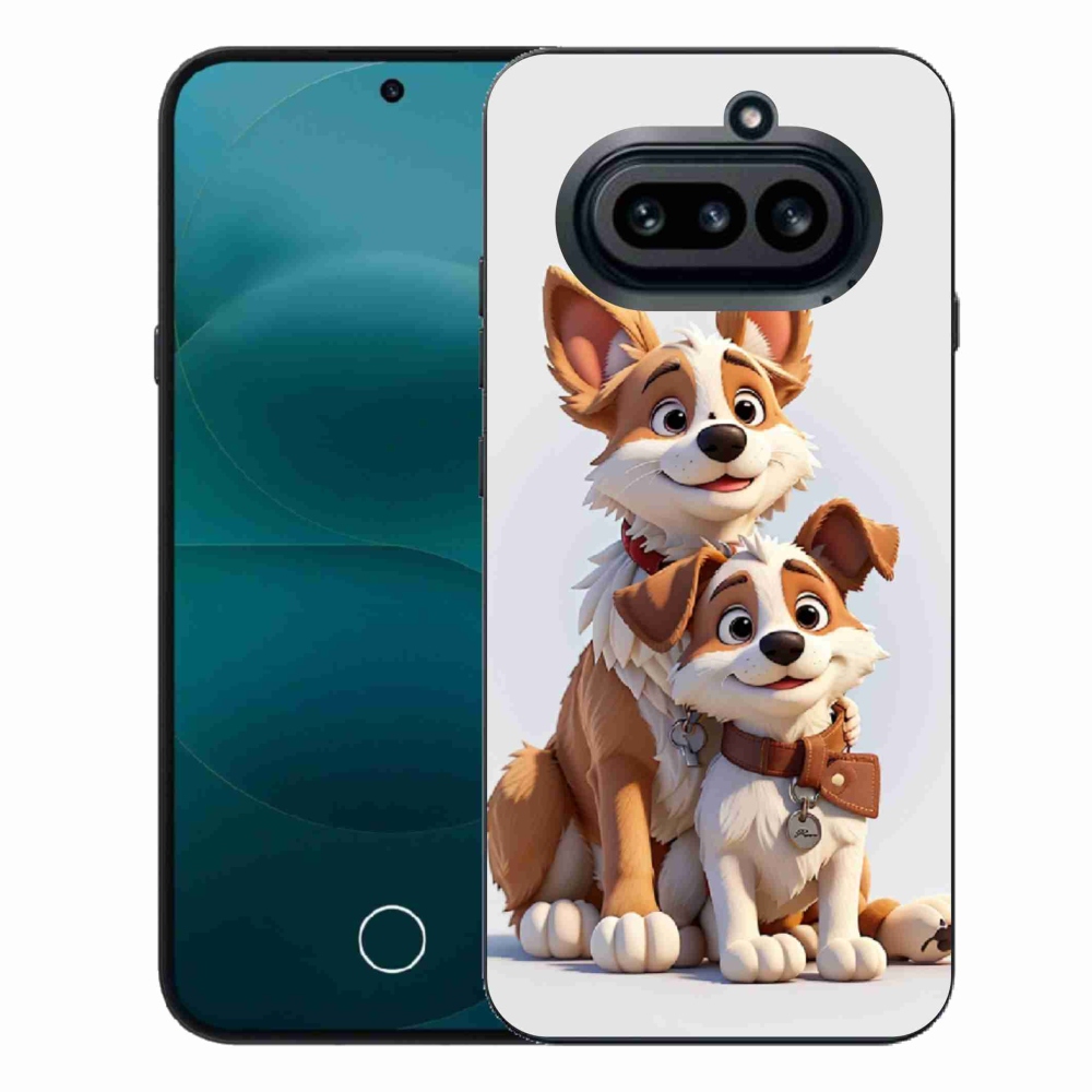 Zselés borítás mmCase a Nothing Phone (4a) számára - kutyák rajzolása