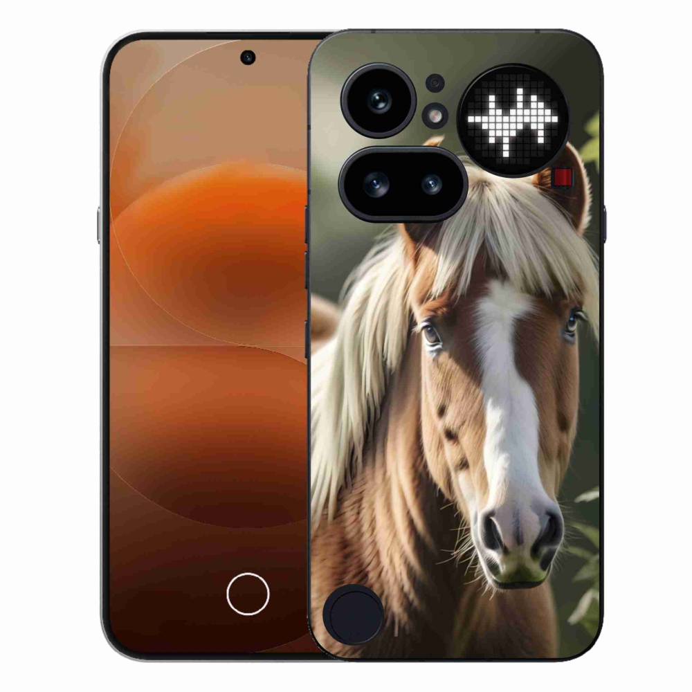 Zselés borítás mmCase for Nothing Phone (4a) - ló, világos sörénnyel