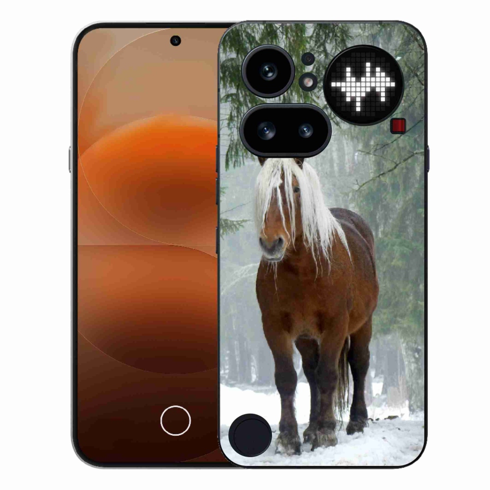 Zselés borítás mmCase a Nothing Phone (4a) - ló az erdőben