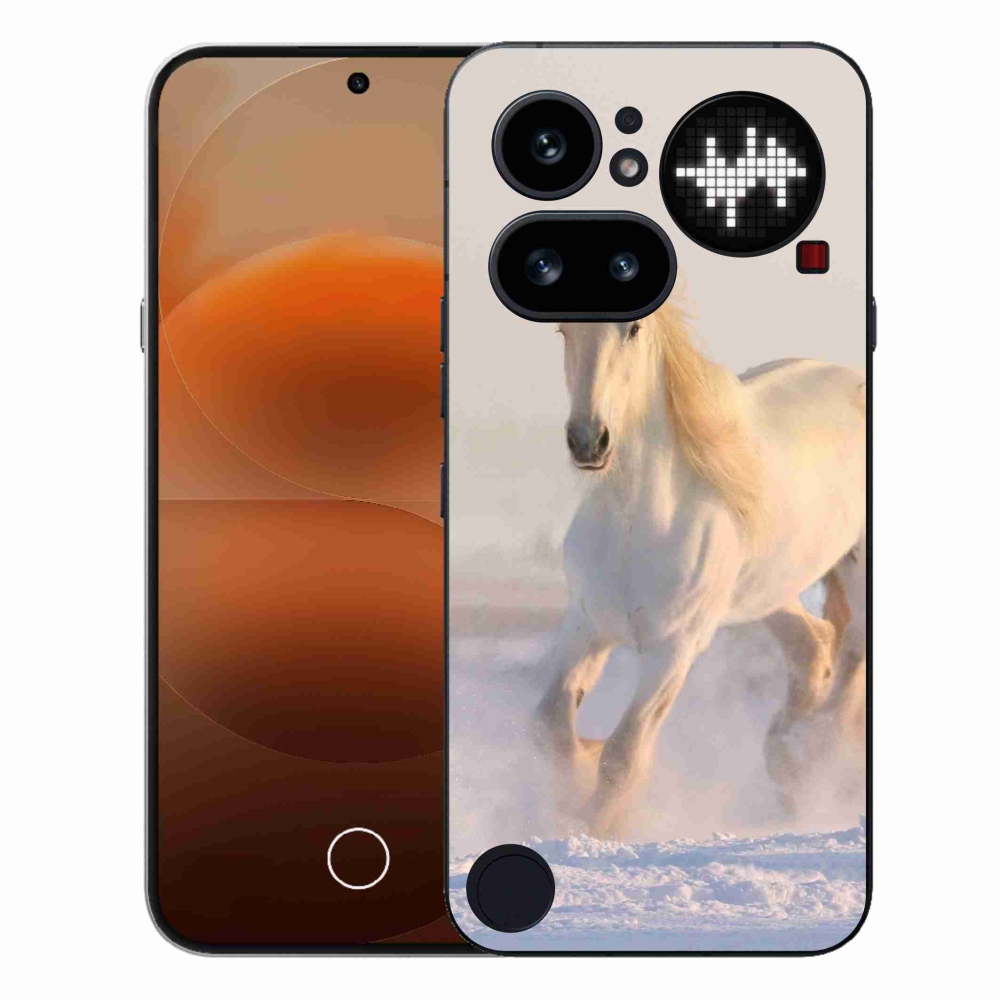 Zselés borítás mmCase for Nothing Phone (4a) - ló a hóban