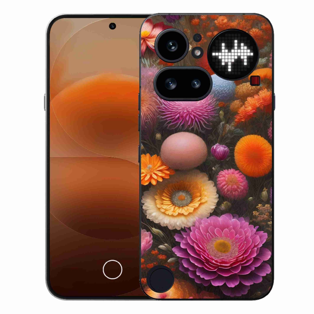 Zselés borító mmCase a Nothing Phone (4a) - virágos kompozícióhoz