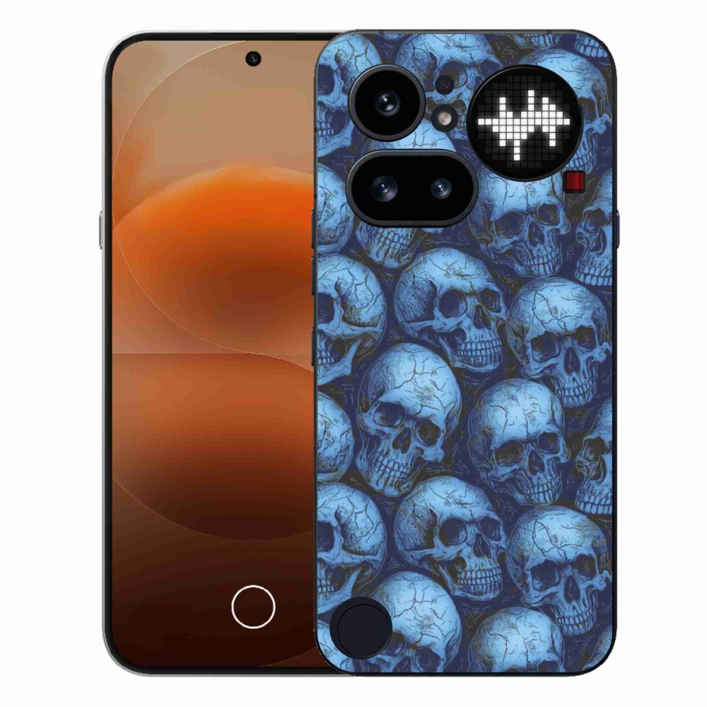 Zselés borítás mmCase a Nothing Phone-hoz (4a) - koponyák