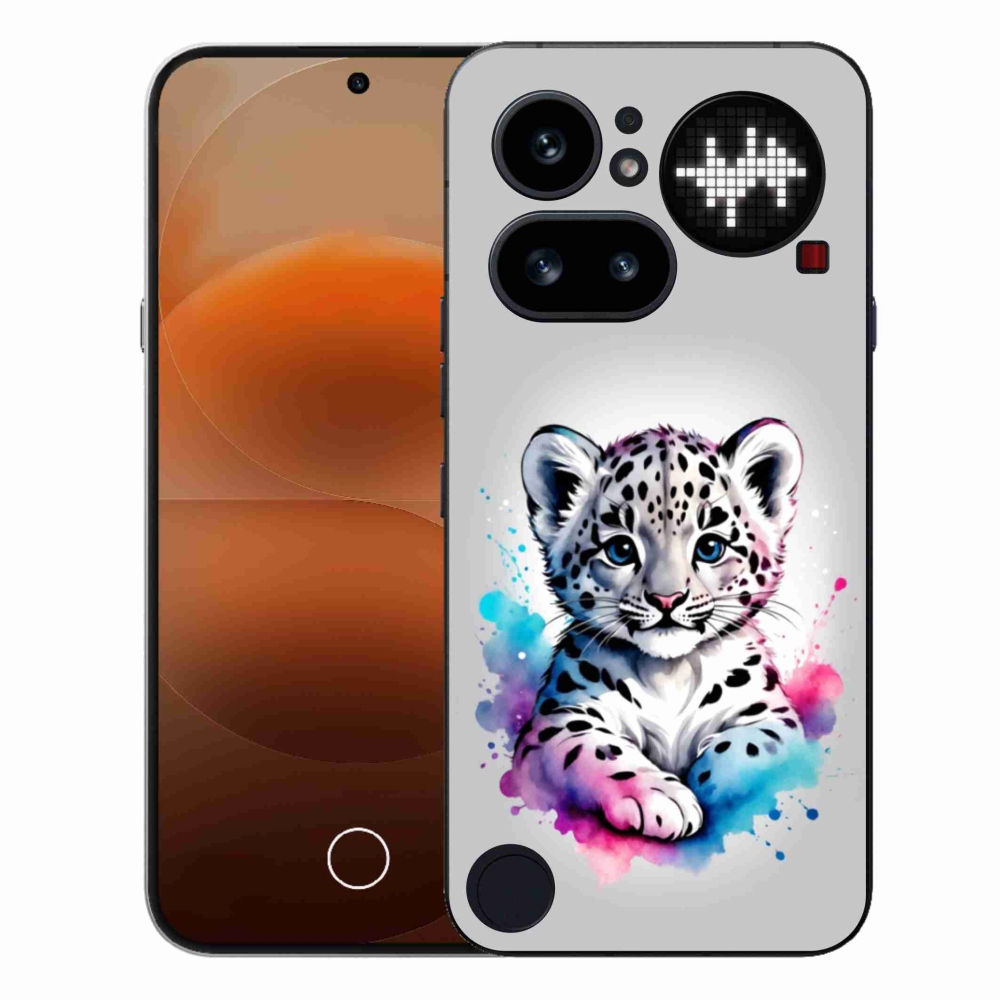 Zselés borítás mmCase a Nothing Phone (4a) telefonhoz - leopárd kölyök