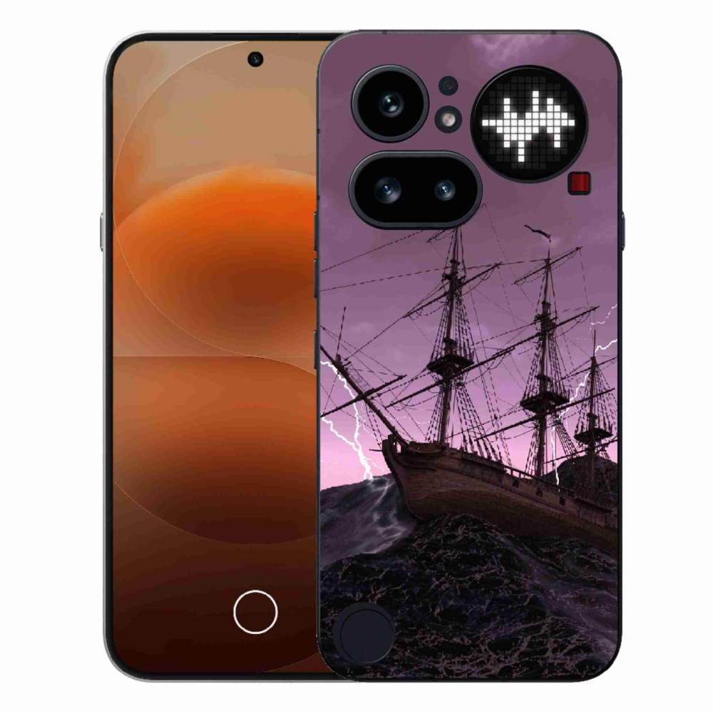 Zselés borítás mmCase a Nothing Phone (4a) számára - hajó a viharban
