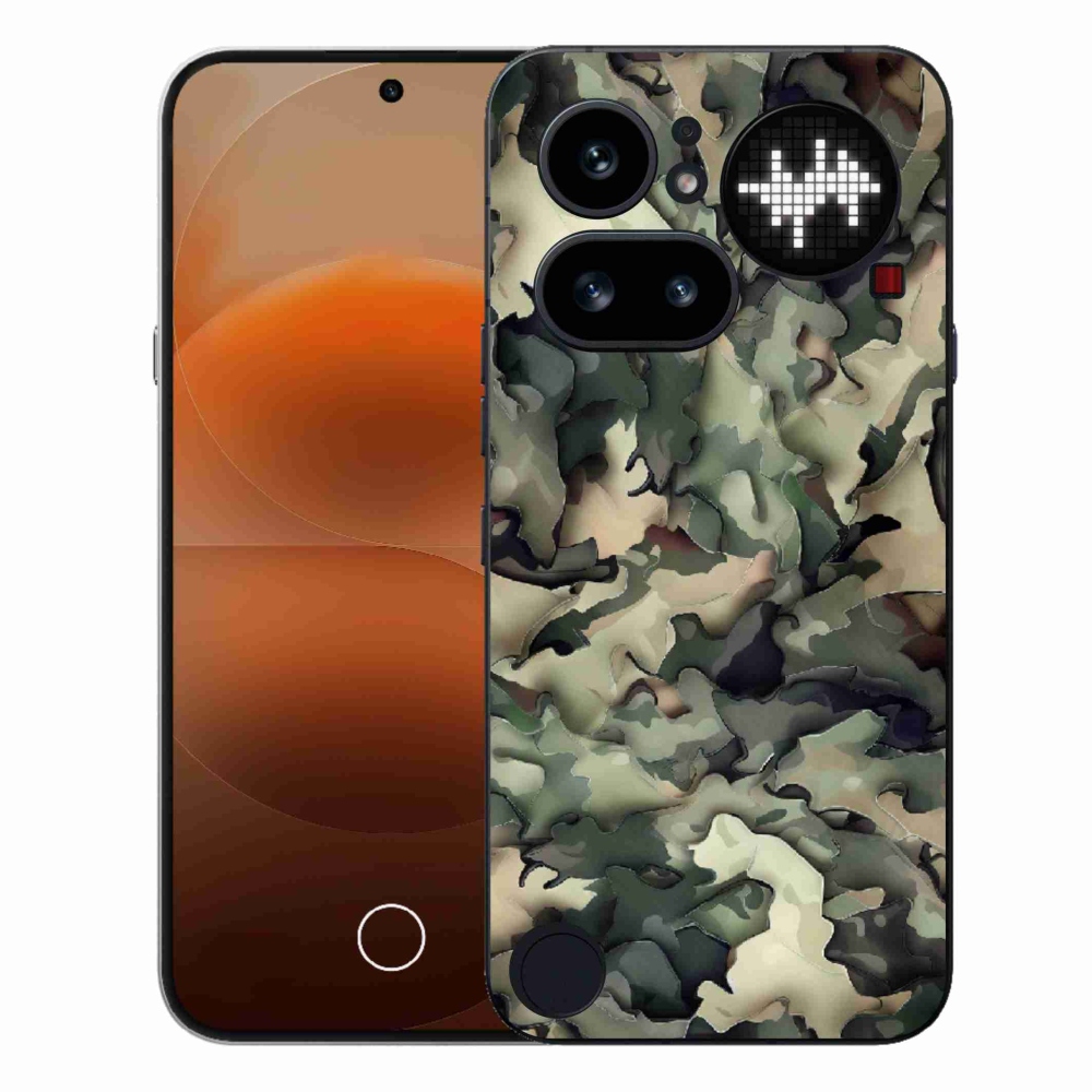 Zselés borítás mmCase a Nothing Phone (4a) készülékhez - terepszínű minta 9