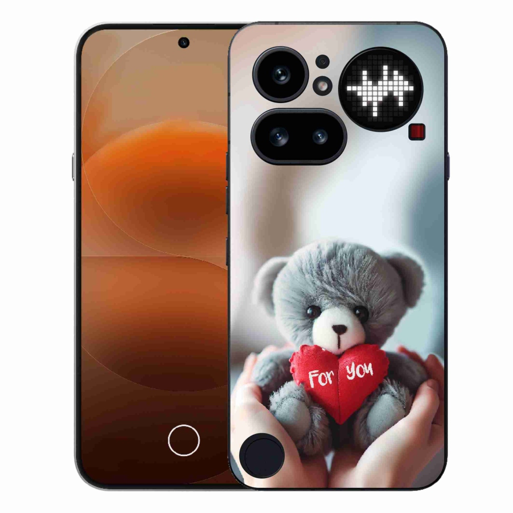 Zselés borítás mmCase a Nothing Phone (4a) - mackó a szerelmesek számára