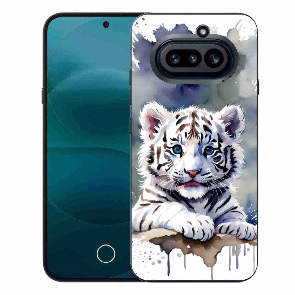 Zselés borítás mmCase a Nothing Phone (4a) készülékhez - fehér tigriskölyök
