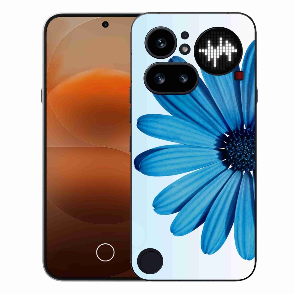 Zselés tok mmCase a Nothing Phone telefonhoz (4a) - kék margaréta