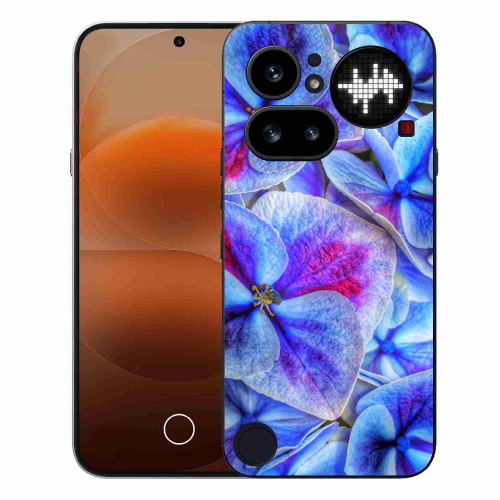 Zselés tok mmCase a Nothing Phone (4a) - kék virágok 1