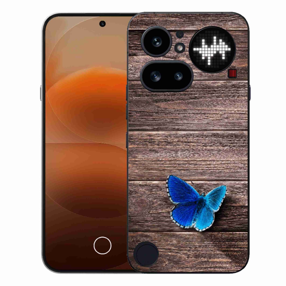 Zselés tok mmCase a Nothing Phone (4a) - kék pillangó 1