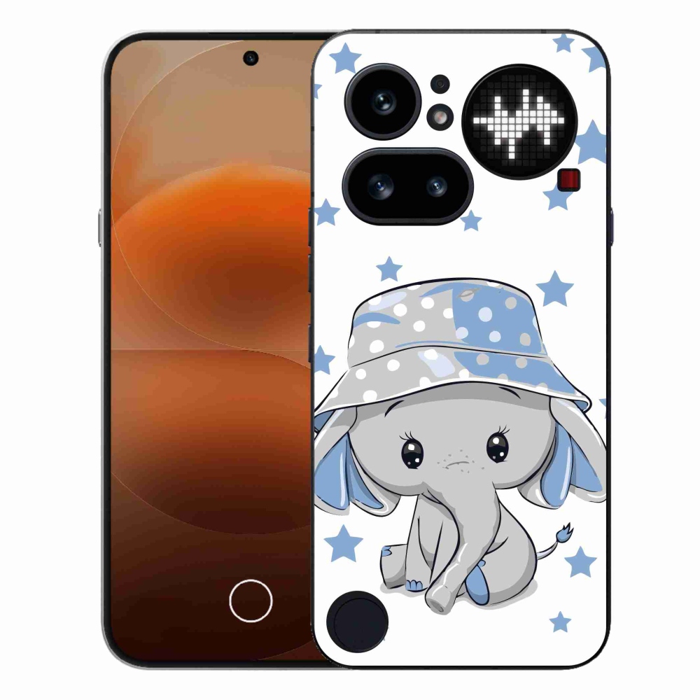 Zselés borító mmCase a Nothing Phone (4a) telefonhoz - kék elefánt