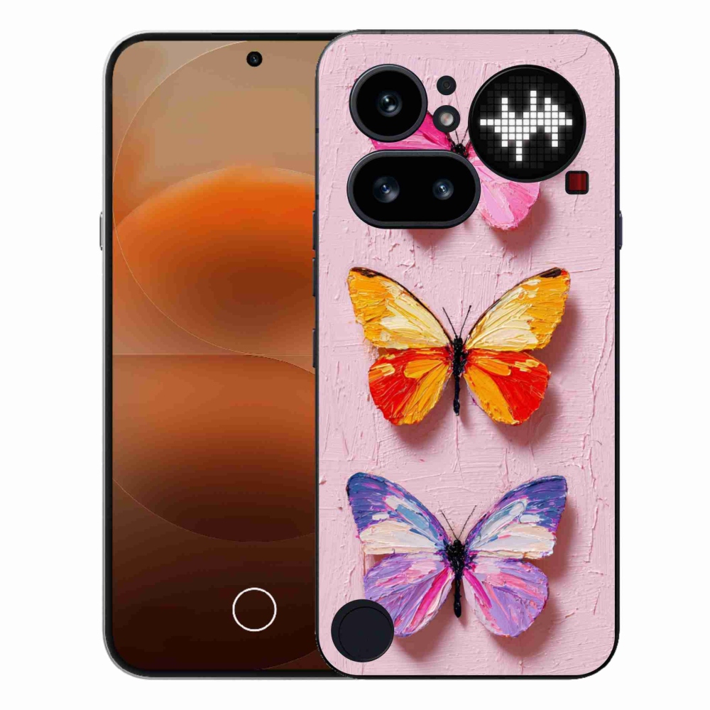 Zselés borító mmCase a Nothing Phone (4a) - pillangó szentháromsághoz