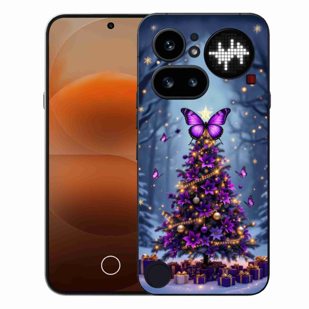 Zselés borító mmCase a Nothing Phone (4a) - pillangó karácsonyfa