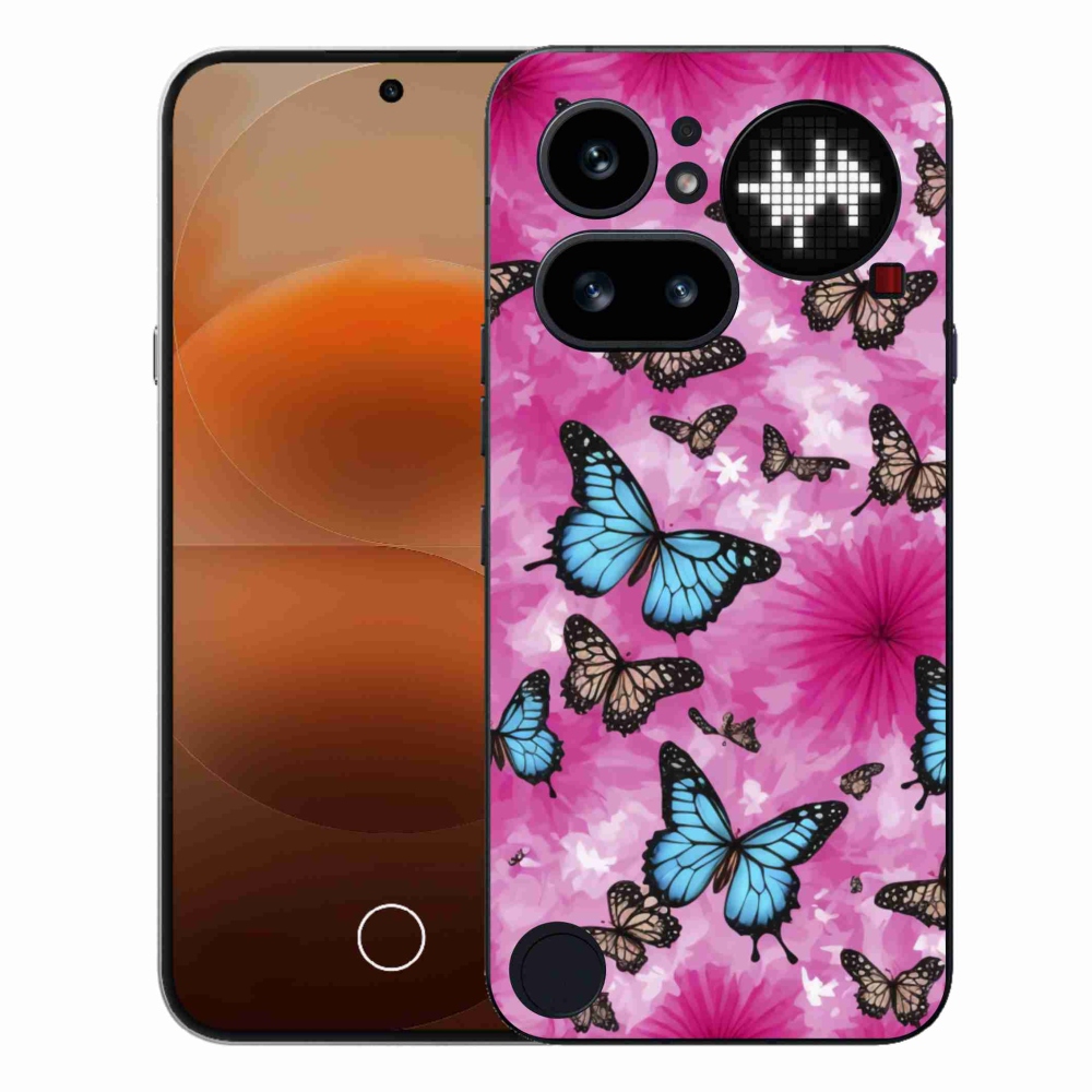 Zselés borítás mmCase a Nothing Phone (4a) készülékhez - pillangó kert