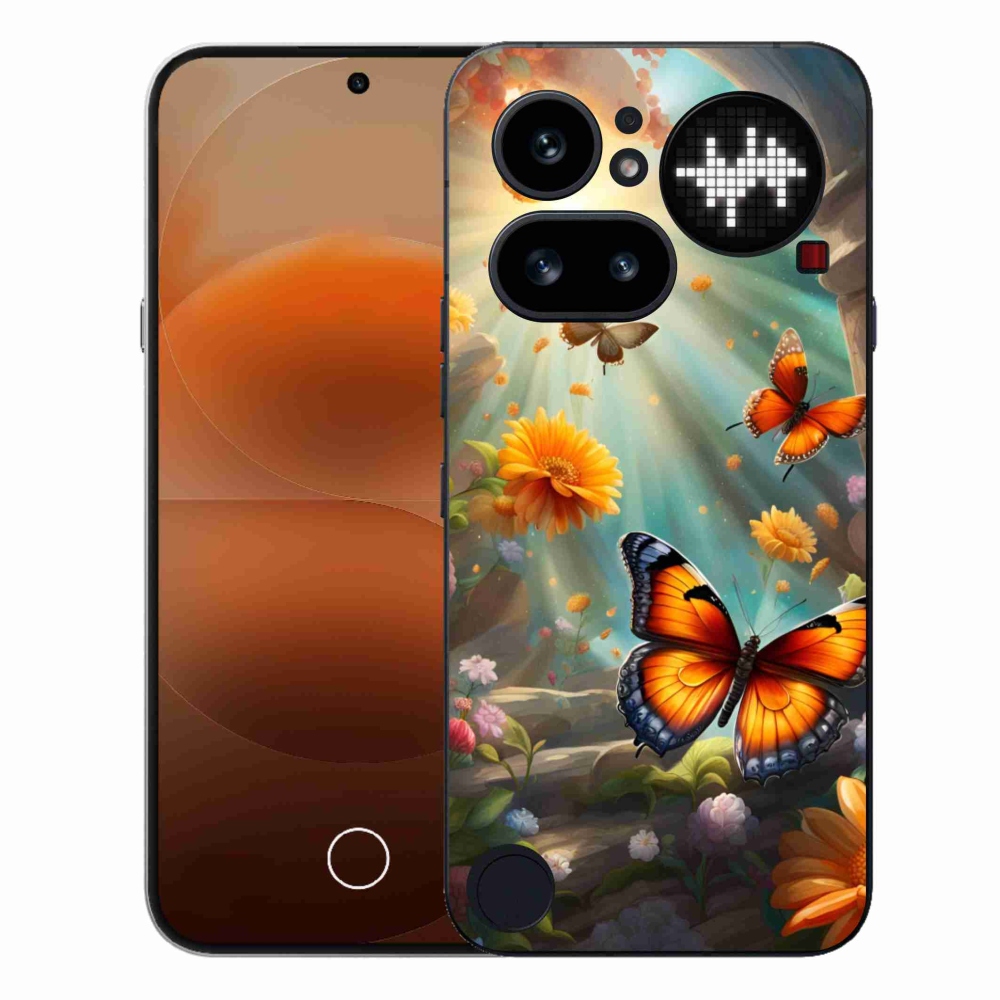 Zselés borítás mmCase a Nothing Phone (4a) - pillangókert 2