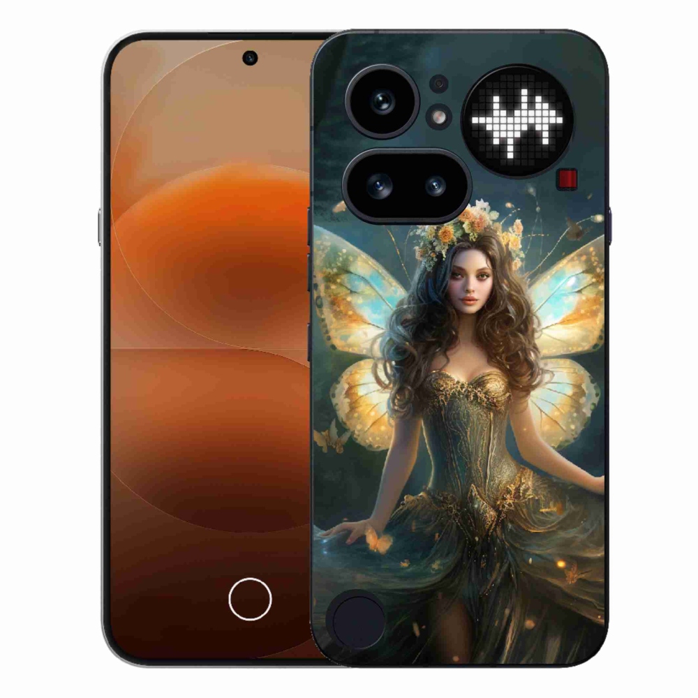 Zselés borító mmCase a Nothing Phone (4a) - pillangó nőhöz