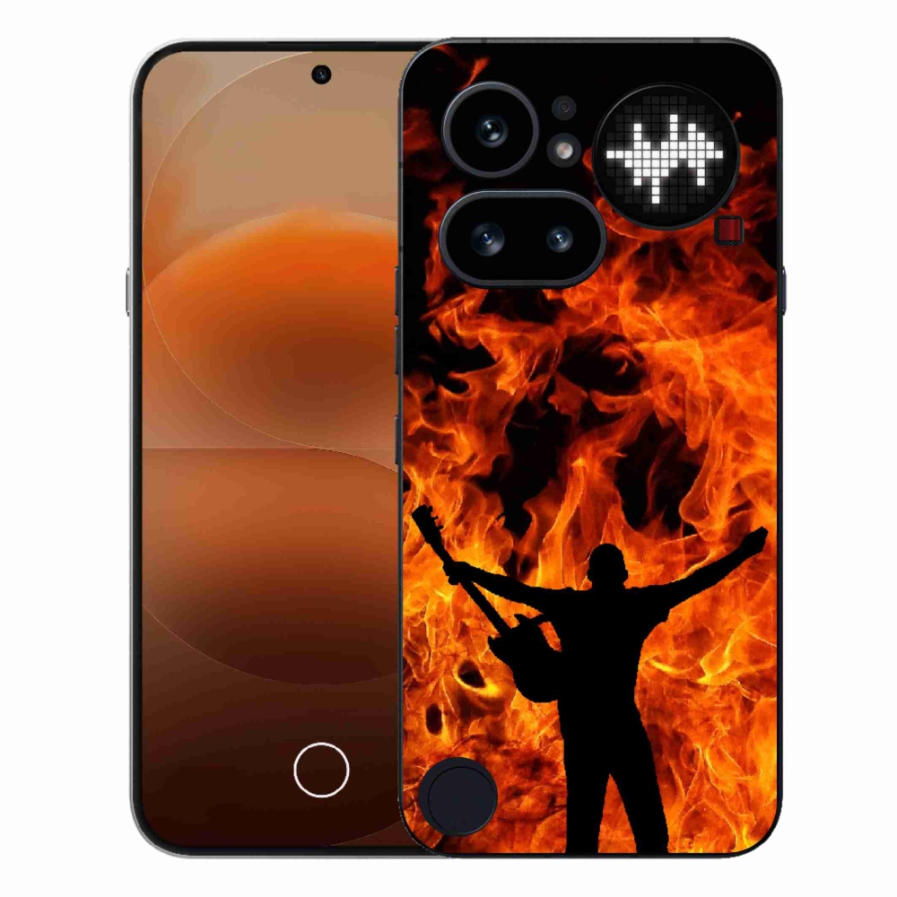 Zselés borító mmCase a Nothing Phone (4a) - zenész és a tűz