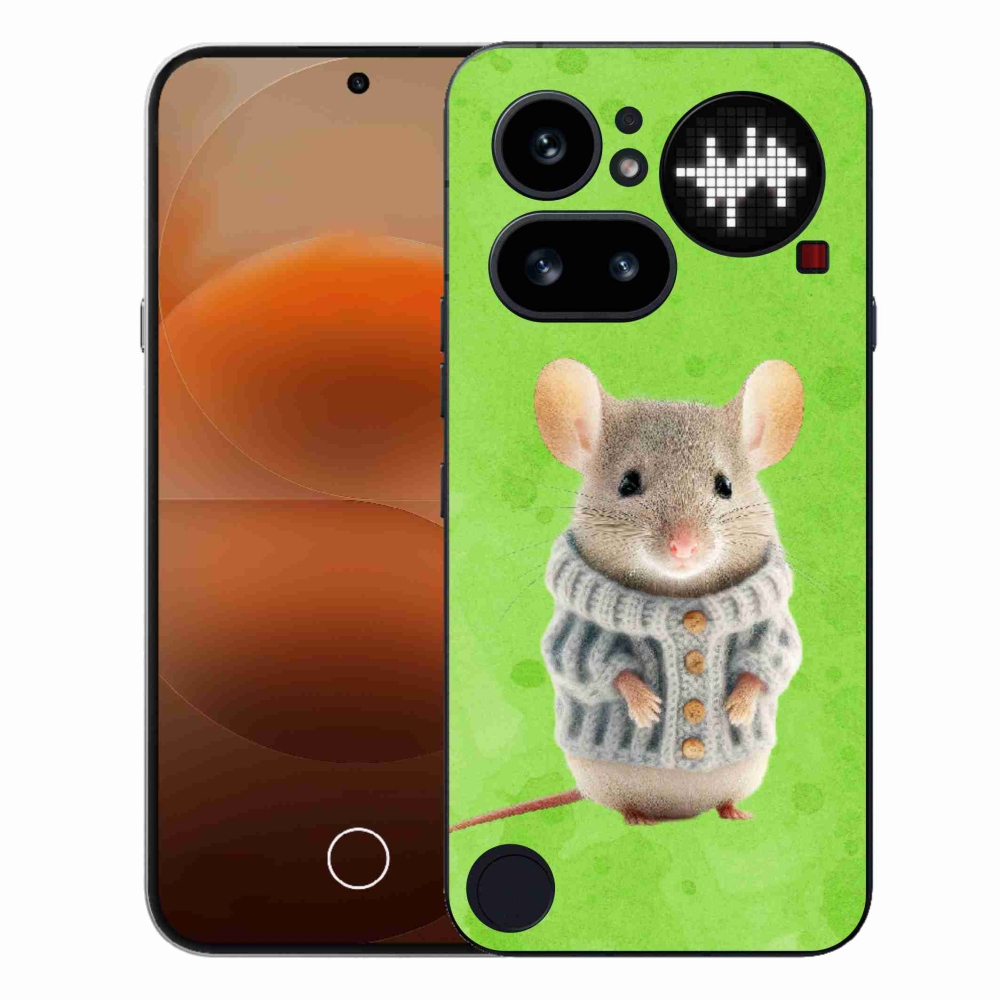 Zselés borítás mmCase a Nothing Phone (4a) - egér pulóverben