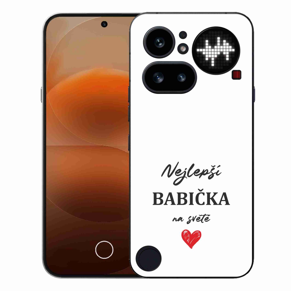 Gél borító mmCase a Semmi telefon (4a) - Best Grandma 1 fehér háttérrel