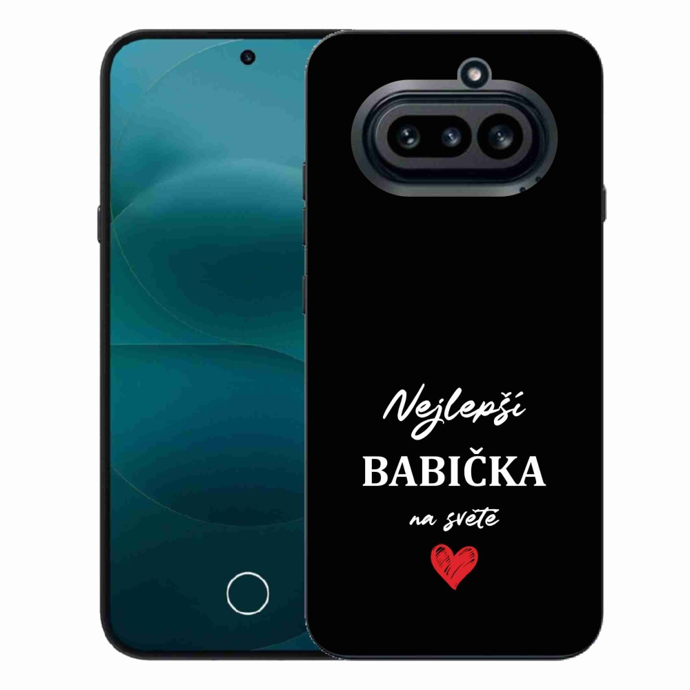 Zselés borító mmCase a Nothing Phone (4a) - Best Grandma 1 fekete háttérrel