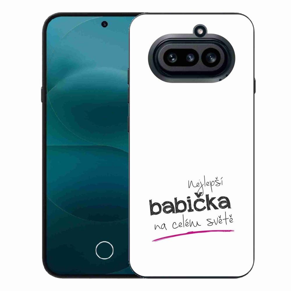 Gél borító mmCase a Semmi telefon (4a) - Legjobb nagyi 4 fehér háttérrel