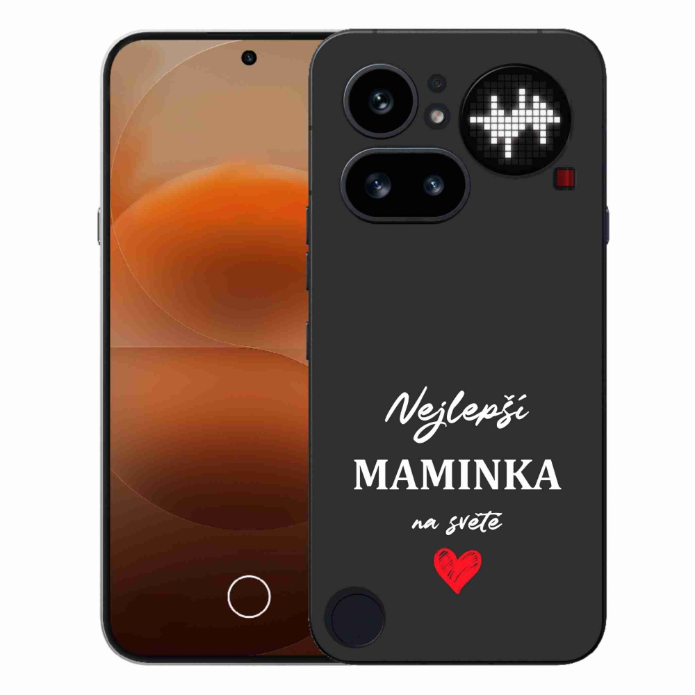 Gél borító mmCase semmi telefonhoz (4a) - Best Mom 1 Fekete háttér