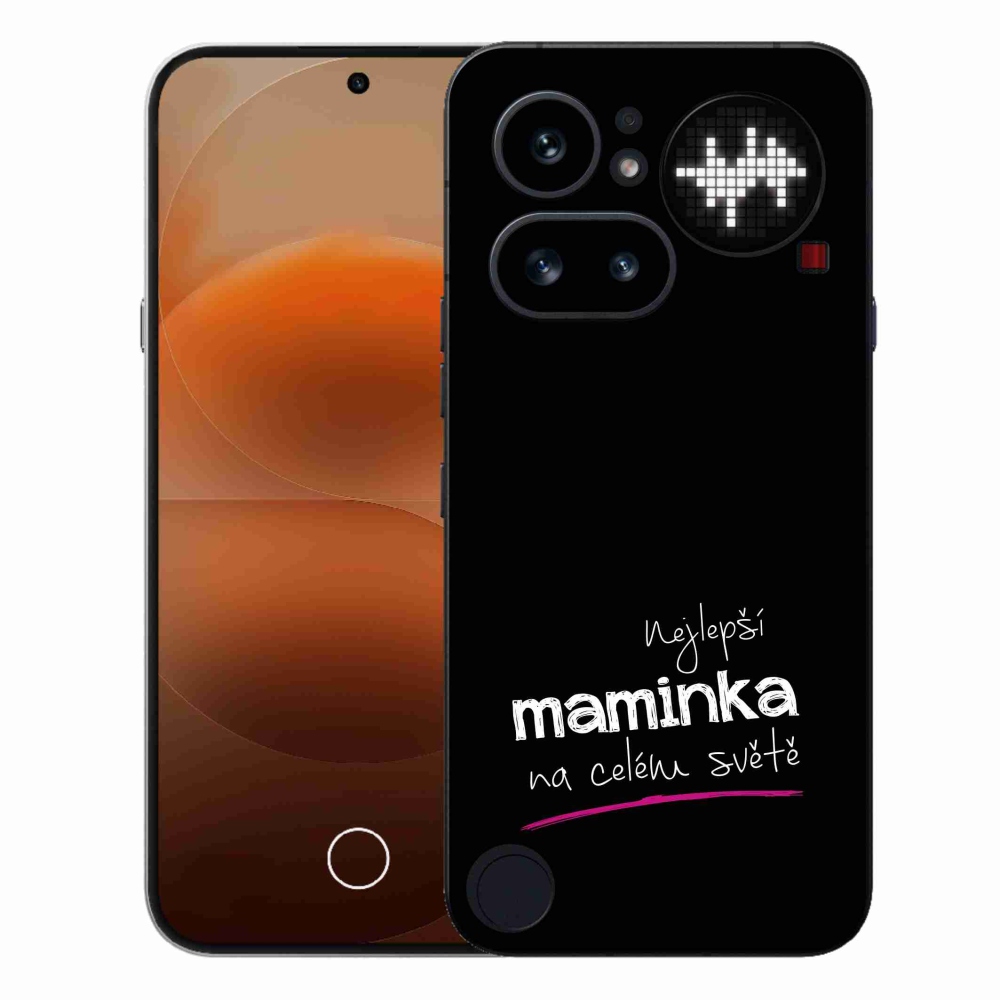 Gél borító mmCase a Semmi telefon (4a) - Best Mom 4 fekete háttérrel