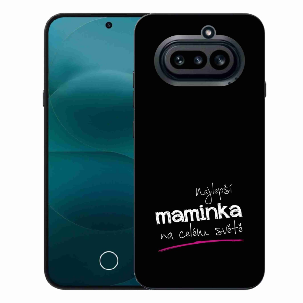 Gél borító mmCase a Semmi telefon (4a) - Best Mom 4 fekete háttérrel