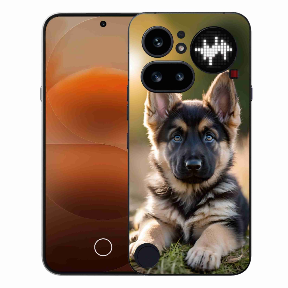 Zselés borítás mmCase a Nothing Phone-hoz (4a) - Német juhászkutya a természetben