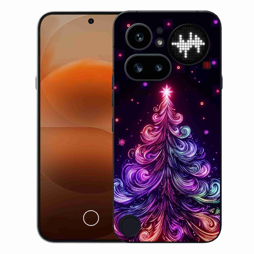 Zselés borítás mmCase a Nothing Phone (4a) - neon karácsonyfa 1