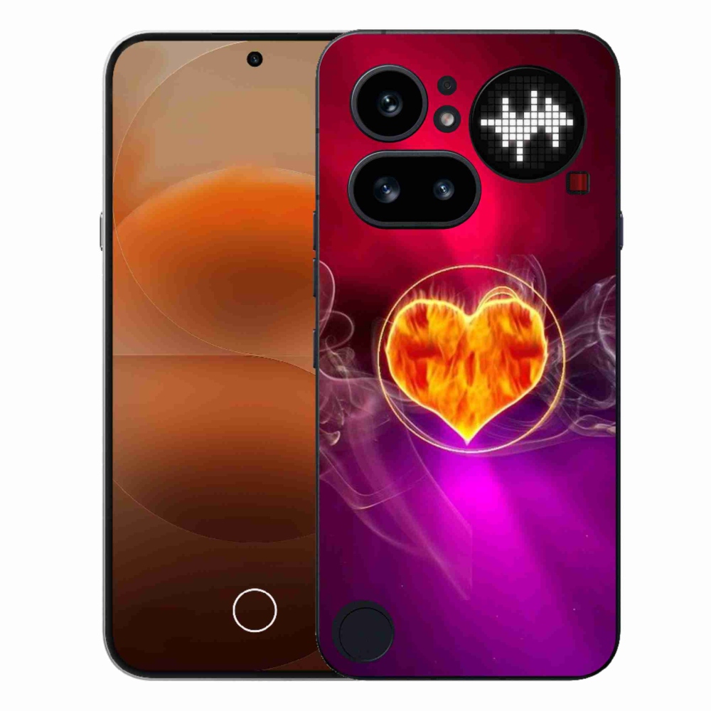 Zselés borítás mmCase a Nothing Phone (4a) - tűz szívhez