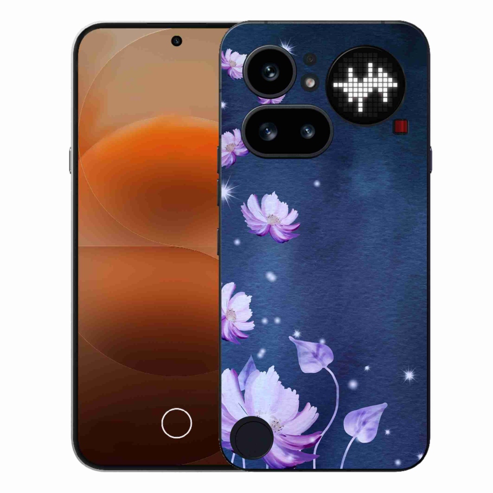 Zselés borító mmCase a Nothing Phone (4a) számára - hulló virágok