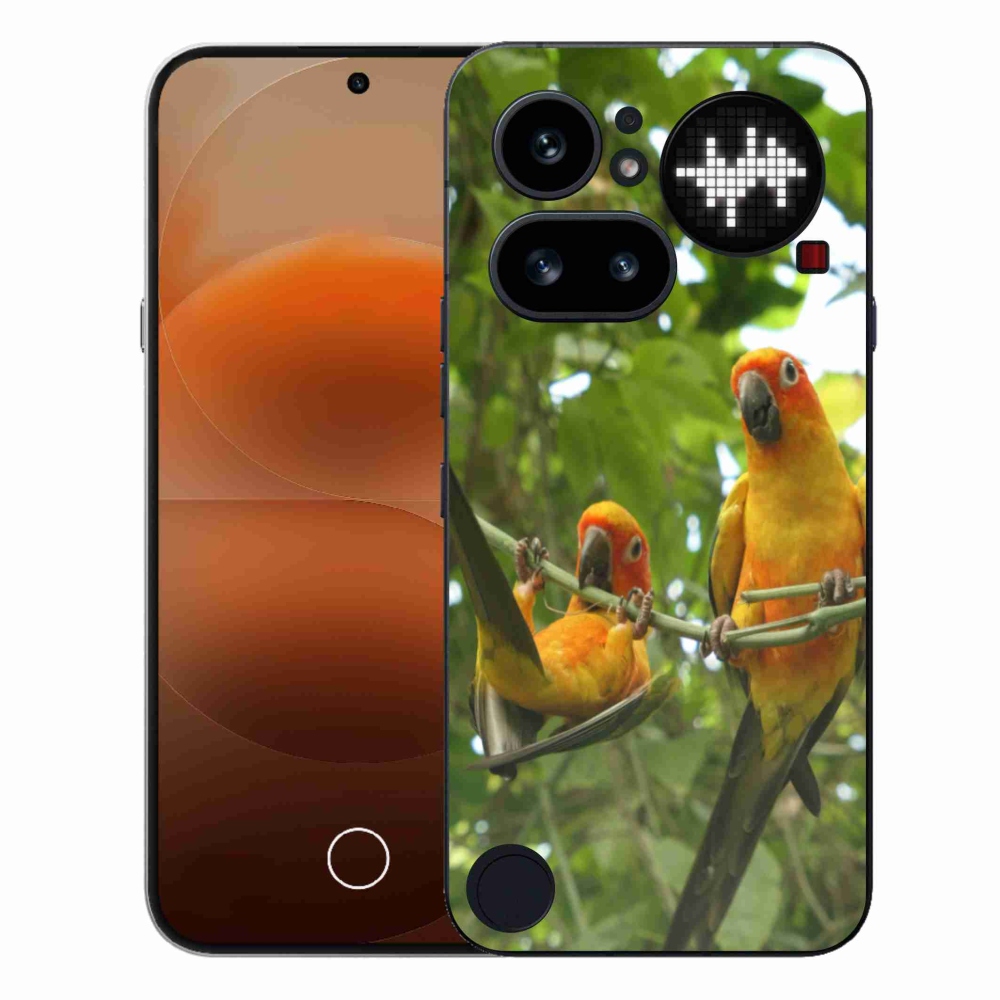 Zselés borítás mmCase a Nothing Phone (4a) - papagájok