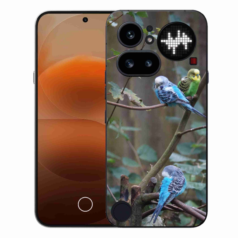Zselés borító mmCase for Nothing Phone (4a) - papagájok az ágon