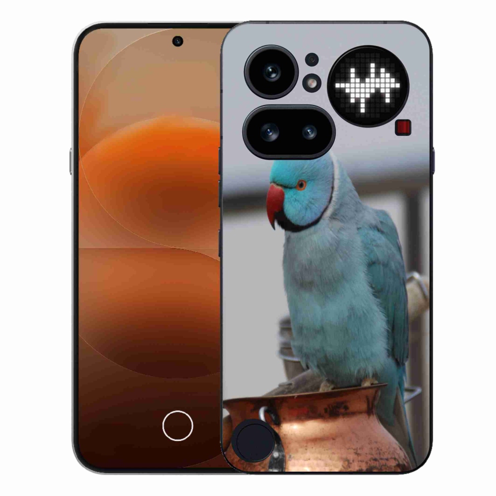 Zselés tok mmCase a Nothing Phone (4a) - papagáj alexander kék
