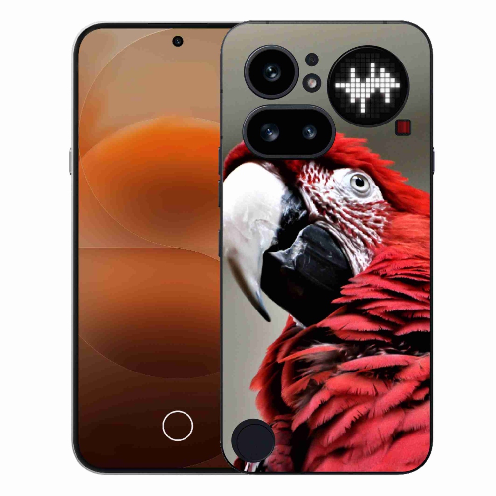 Zselés tok mmCase a Nothing Phone (4a) - papagáj ara piros