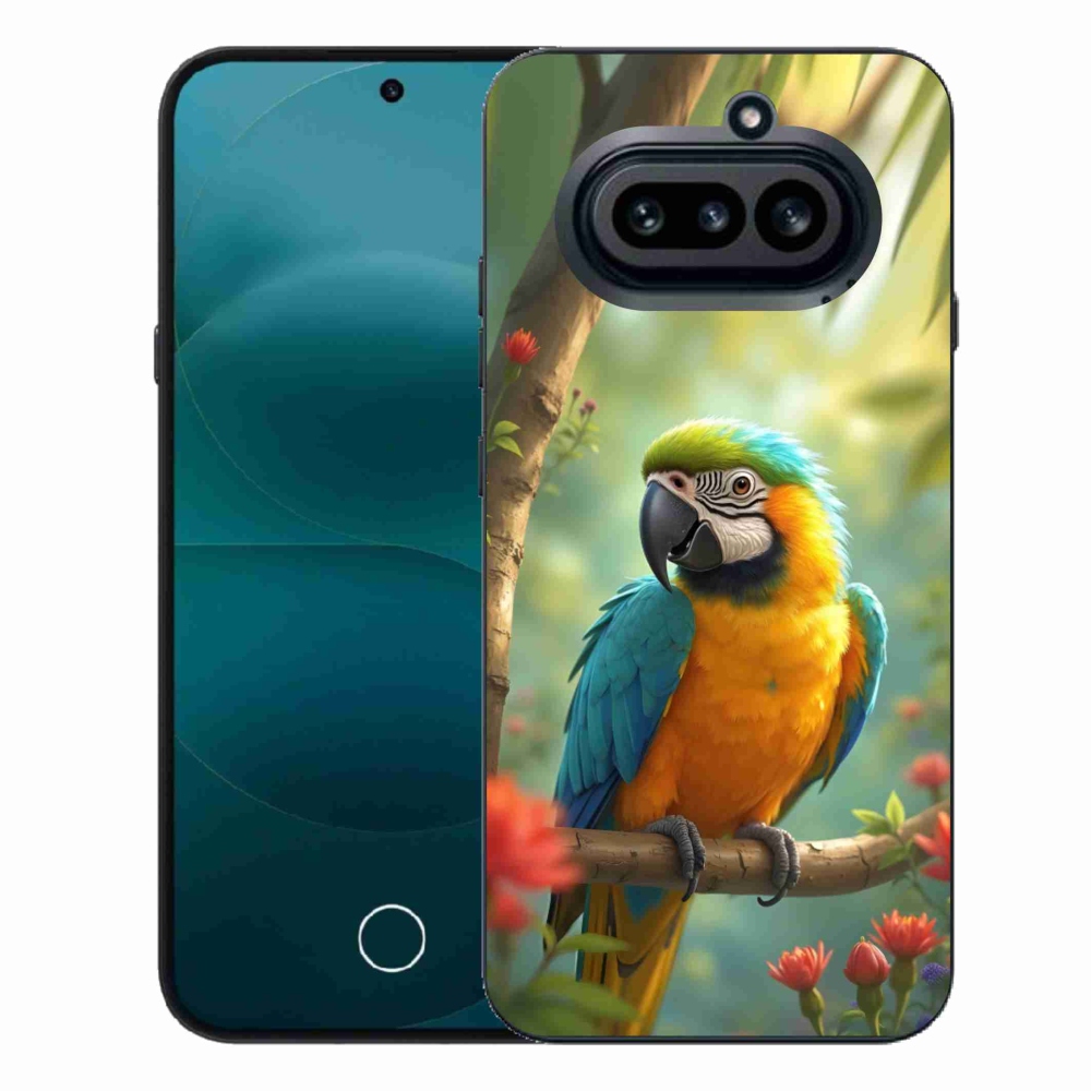 Zselés tok mmCase a Nothing Phone (4a) telefonhoz - papagáj ara kék és sárga