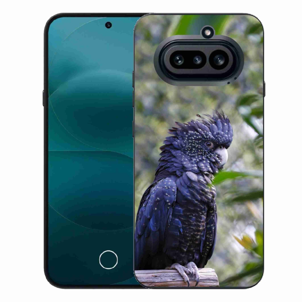 Zselés borítás mmCase a Nothing Phone (4a) telefonhoz - papagáj kakadu fekete