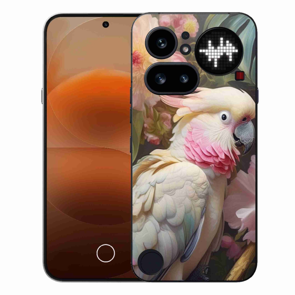 Zselés tok mmCase a Nothing Phone (4a) - papagáj kakadu rózsaszín 2