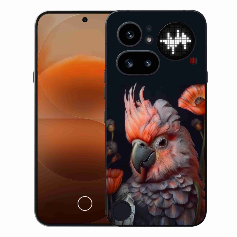 Zselés borító mmCase a Nothing Phone (4a) - papagáj kakadu színekben