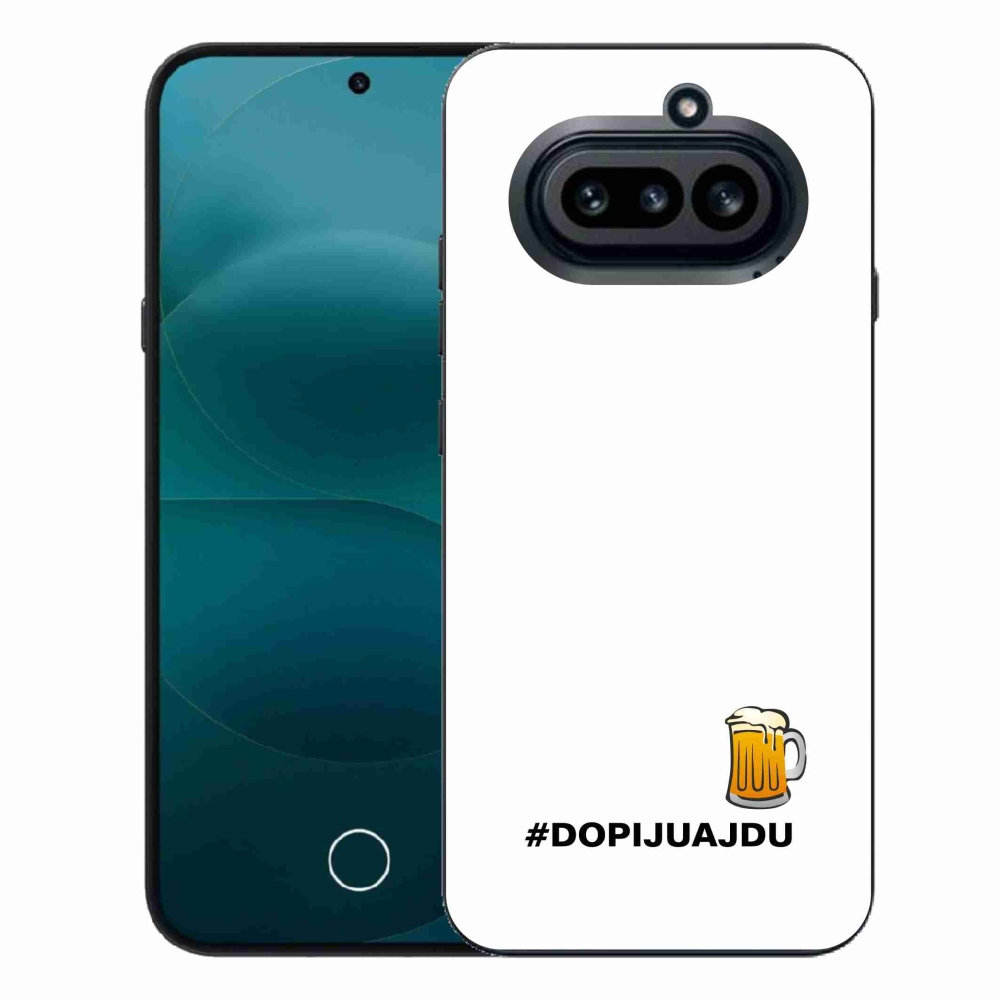 Zselés borító mmCase a Nothing Phone (4a) - sör motívum 1 fehér háttérrel