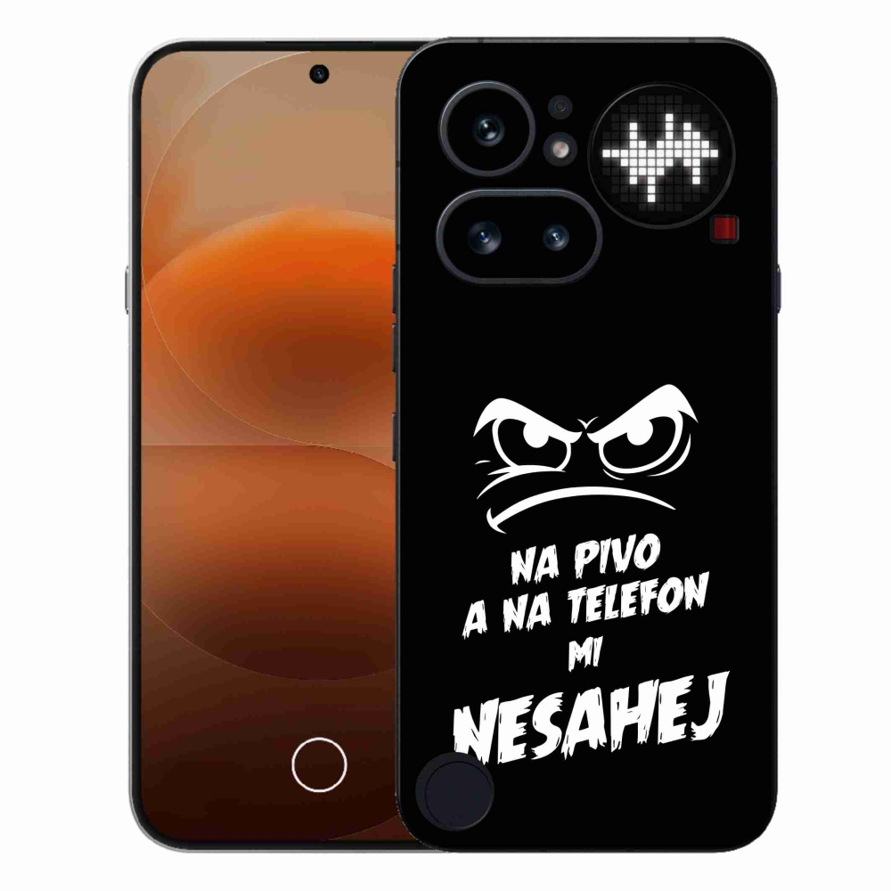 Zselés borító mmCase a Nothing Phone (4a) - sör motívum 2 fekete háttérrel