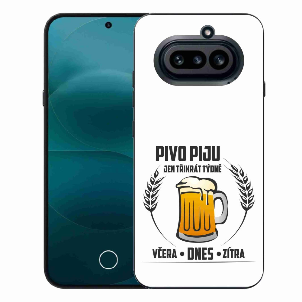 Gél borító mmCase a Nothing Phone (4a) készülékhez - sör motívum fehér háttérrel